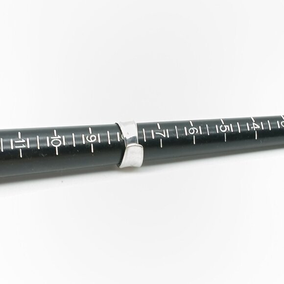 Vintage Mod Spoon Wrap Ring, Etched Stainless Bypass Ring, Unique Gift - Picture 4 of 4